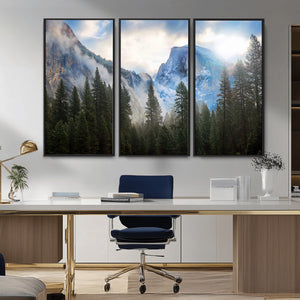 Half Dome Yosemite Calinia Wall Art Canvas Print El Capitan
