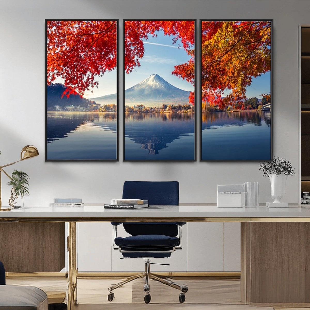 Mount Fuji Canvas Wall Art Japan Autumn Mountain Canvas