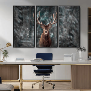 Wall Art Deer Art Animal Canvas, Framed Wall Art Deer Canvas