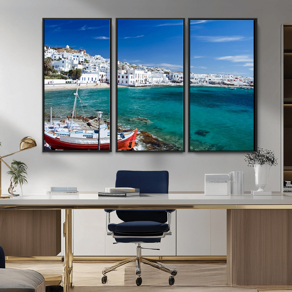 Santorini Wall Art Canvas Print
