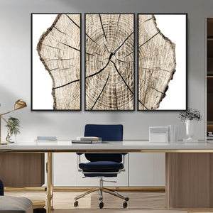 Abstract Wood Tree Ring Wall Art - Ready to Hang Minimalist