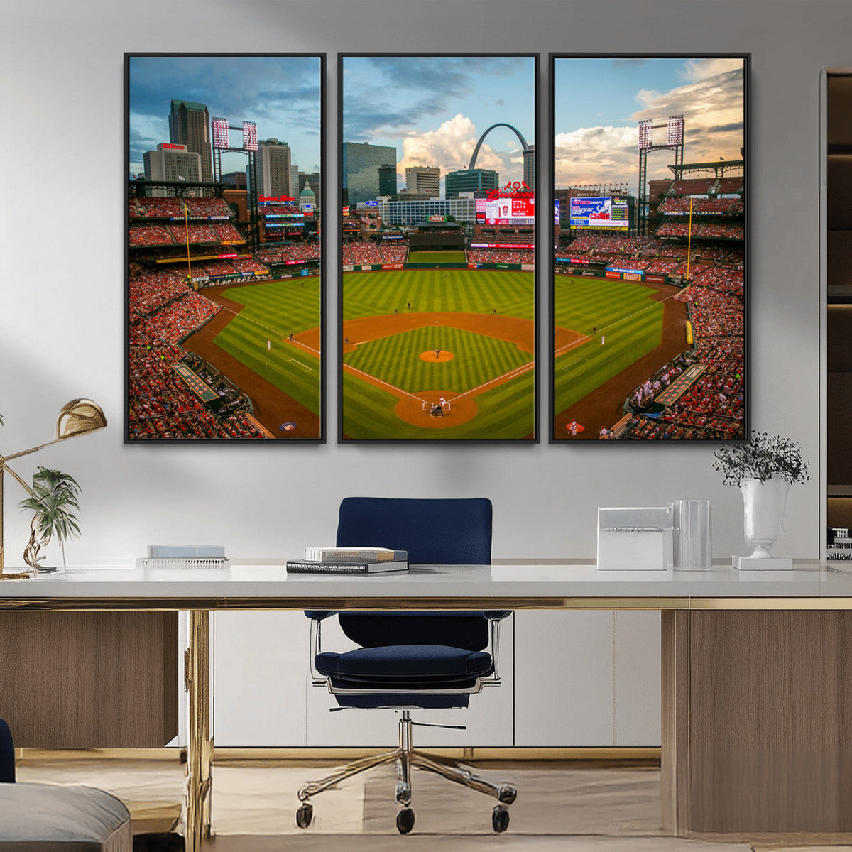 St. Louis Cardinals Baseball Team Print - Busch Stadium Wall