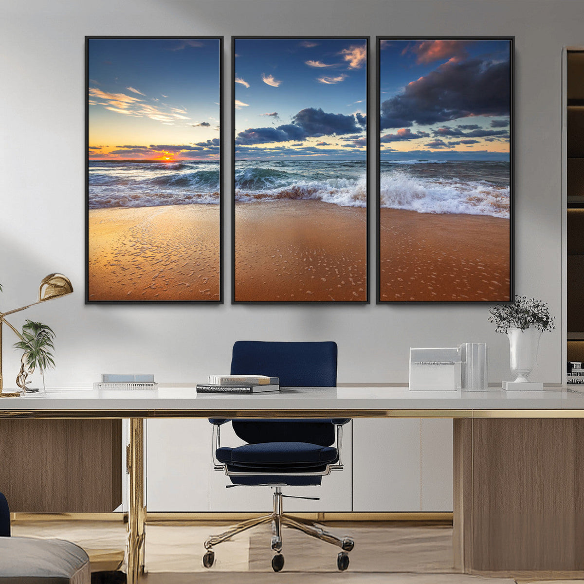 Beach Canvas Wall Art - Coastal Seascape Print for Living