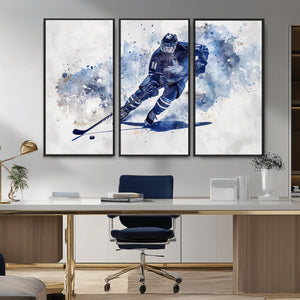 Hockey Player Wall Art Canvas Print - Sports-Inspired