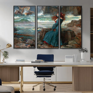 Miranda by the Shore Wall Art Canvas Print – Tempest Scene