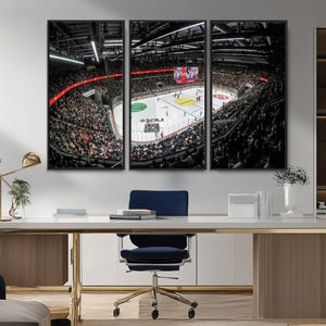 Vaudoise Lausanne Ice Hockey Arena Stadium Wall Art Canvas,