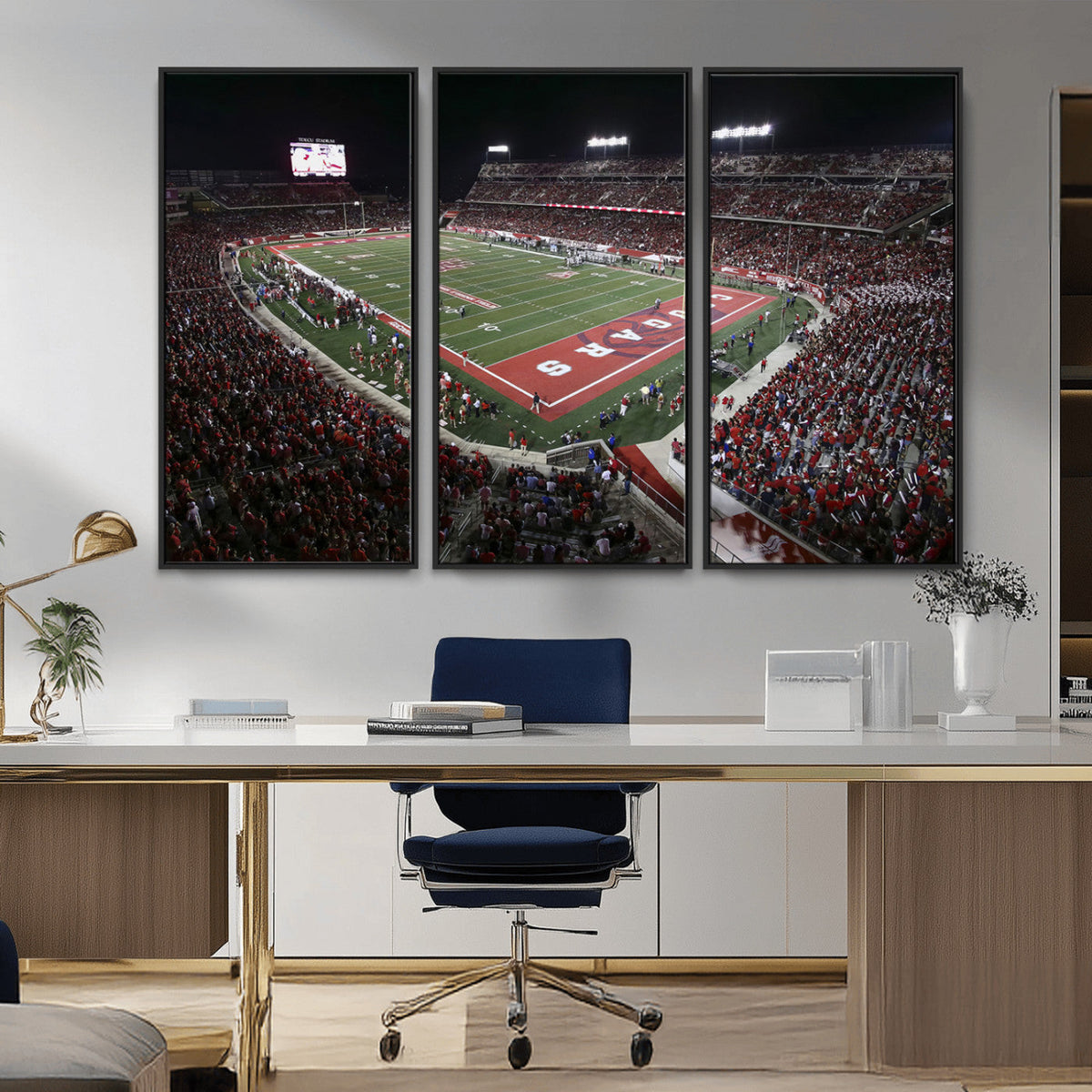 Houston Cougars Football Team Print - Houston TDECU Stadium
