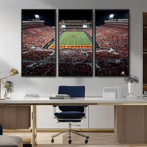 Oklahoma State Cowboys Canvas Print, Football Team Print -