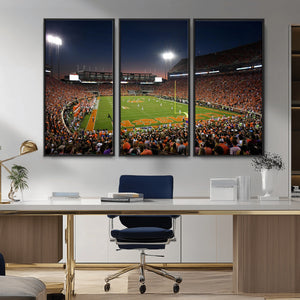 Clemson University Tigers Art Print, Football Team Print -