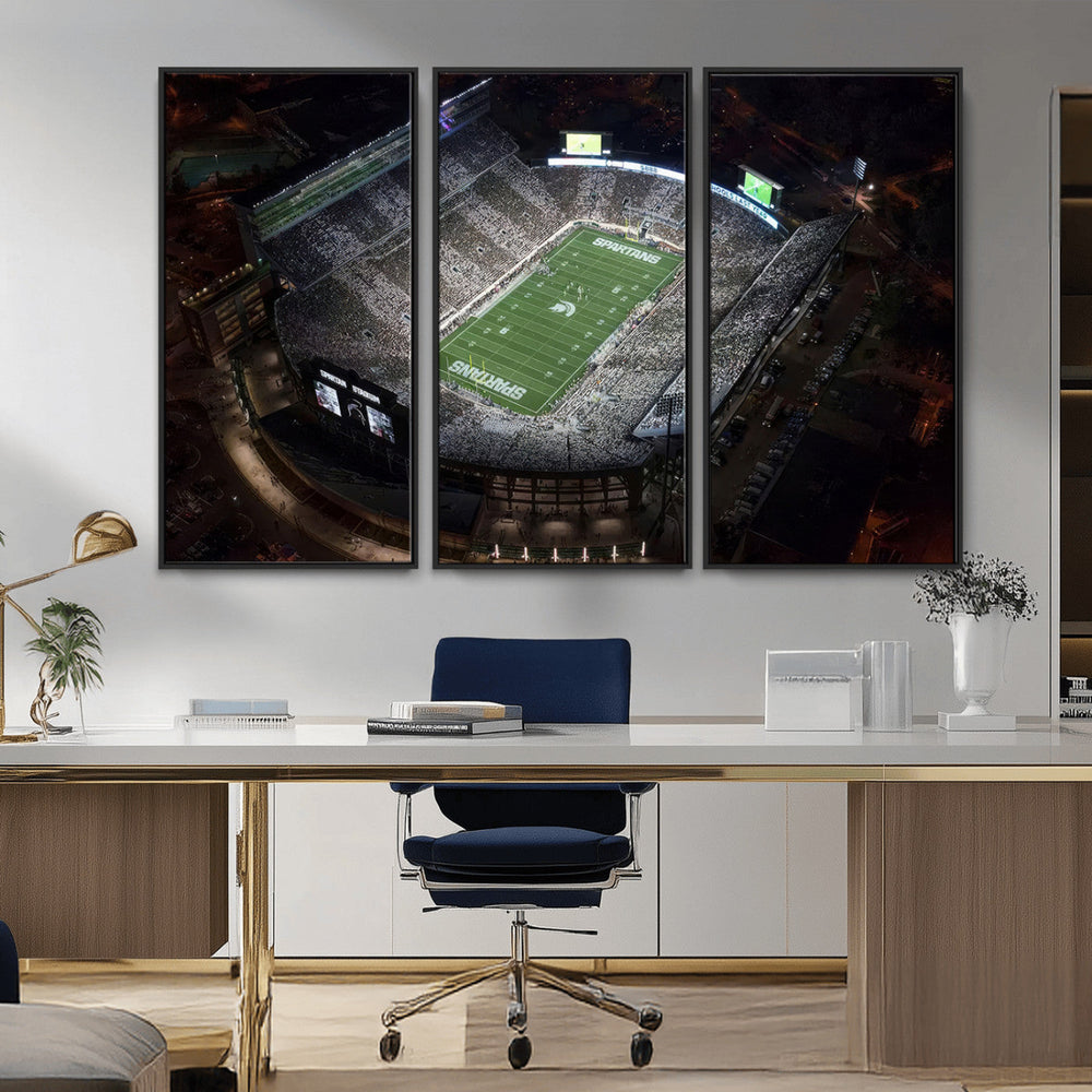 Michigan State Spartans Football Team Print - East Lansing