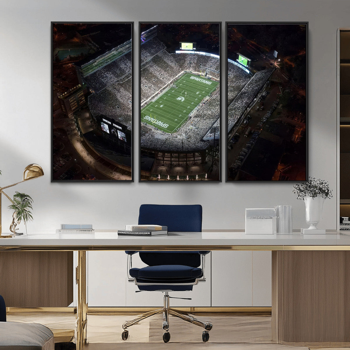 Michigan State Spartans Football Team Print - East Lansing