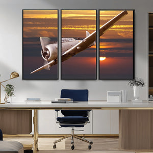 Old War Plane Wall Art Canvas Print