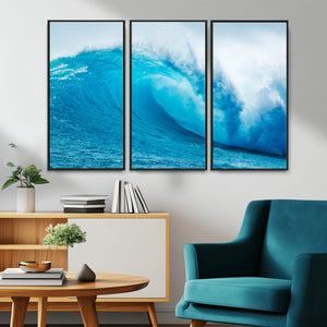 Big Ocean Surfing Wave Wall Art Canvas Print