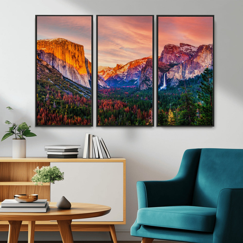Yosemite Nal Park Wall Art Landscape Canvas Print El Capitan