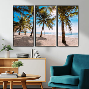 Palm Beach Tropical Island Wall Art Canvas Print