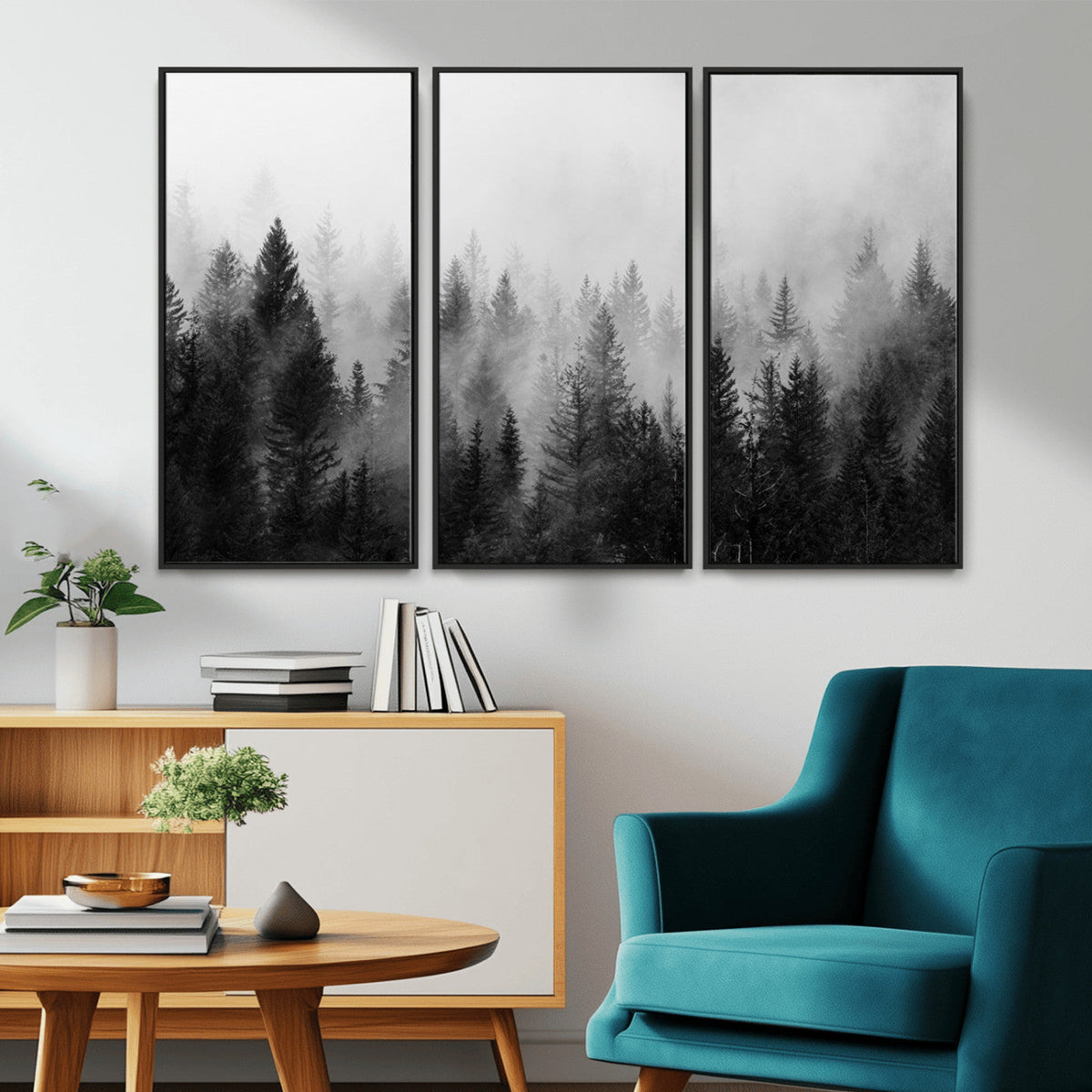 Fogy Forest Canvas Wall Art Print - Mountain Wall Art with