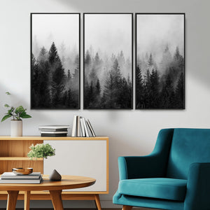 Fogy Forest Canvas Wall Art Print - Mountain Wall Art with