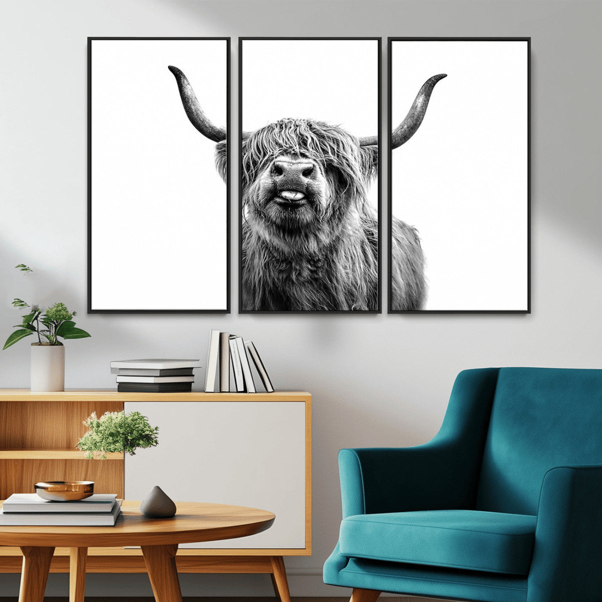 Fanny Scottish Highland Cow Cattle Art Print Farmhouse Wall