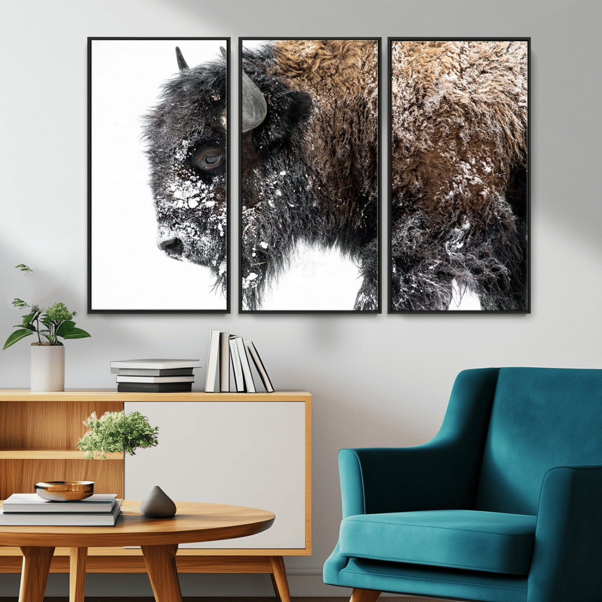 American Bison Wall Art Print – Majestic Buffalo Canvas