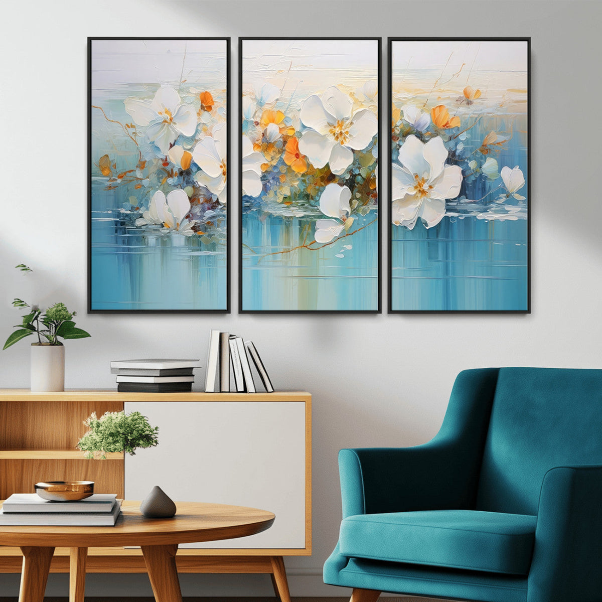 Abstract Flower Wall Art Canvas Print