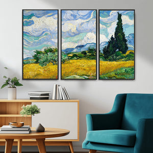 Wheatfield With Cypresses By Van Gogh Painting Wall Art