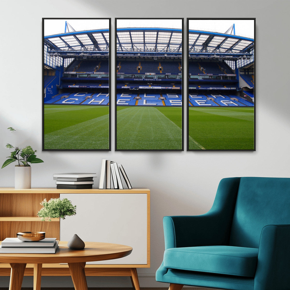 Chelsea FC Soccer Team Print - Stamford Bridge Stadium Wall