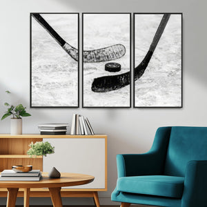 Winter Ice Hockey Sport Canvas Wall Art Print - Hockey Wall
