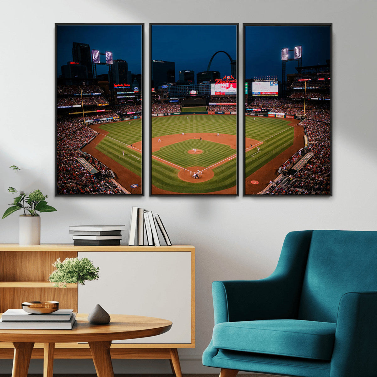 St. Louis Cardinals Baseball Team Print - Busch Stadium Wall