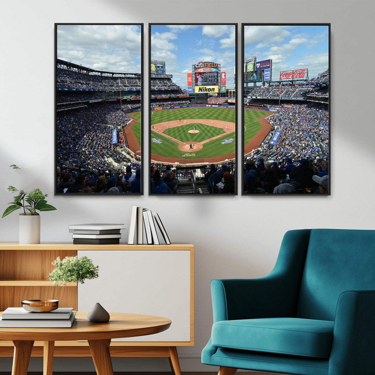 New York Mets Baseball Team Print - Citi Field Stadium Wall