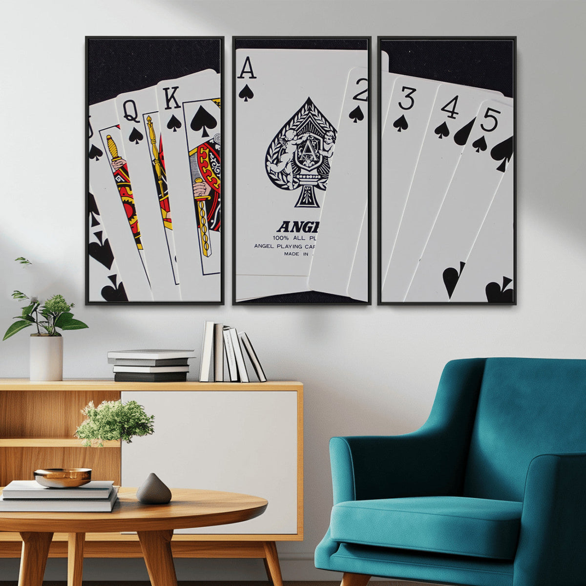 Poker Wall Art - Playing Cards Canvas Wall Art Print - Ace