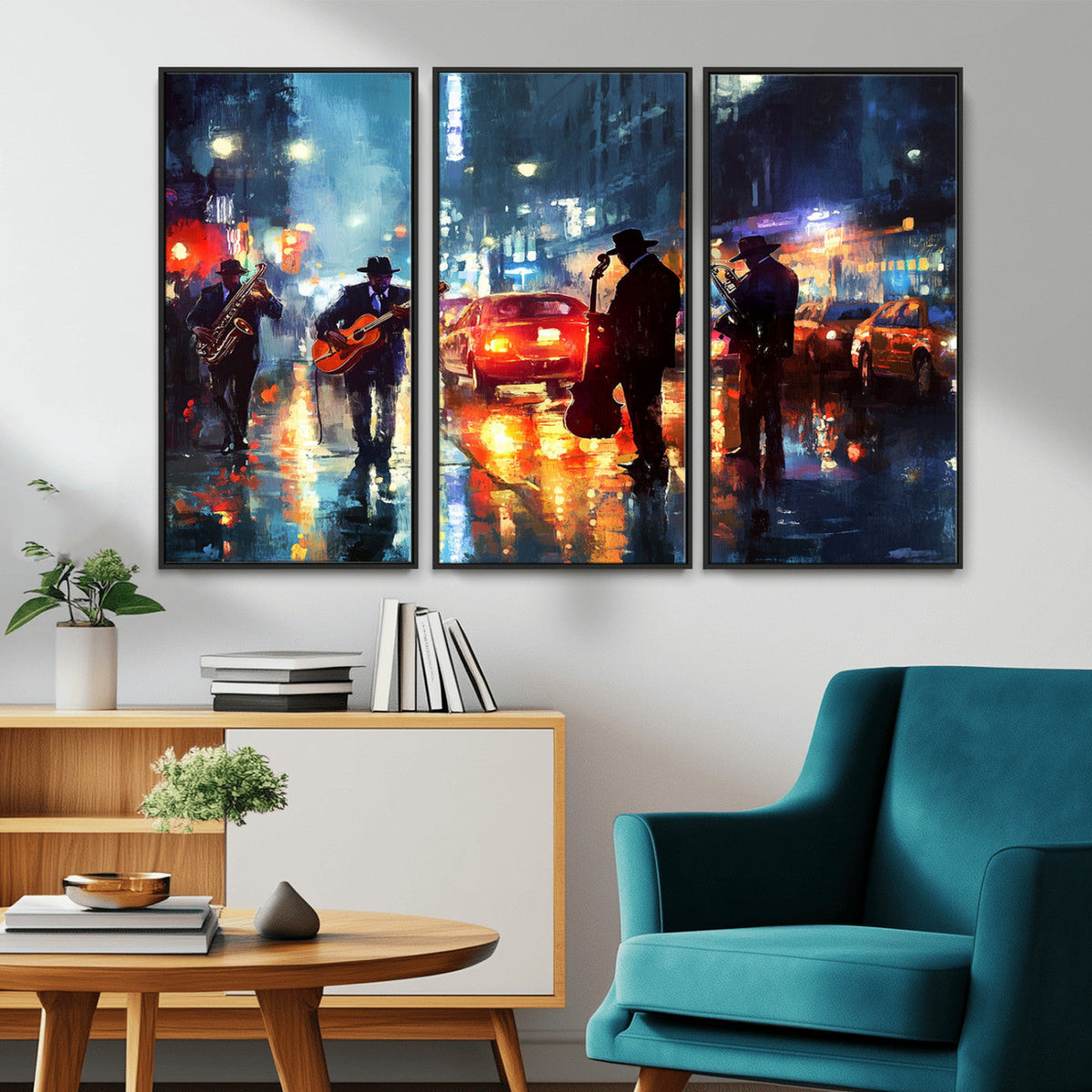 African American Jazz Canvas Wall Art Print – Abstract Music