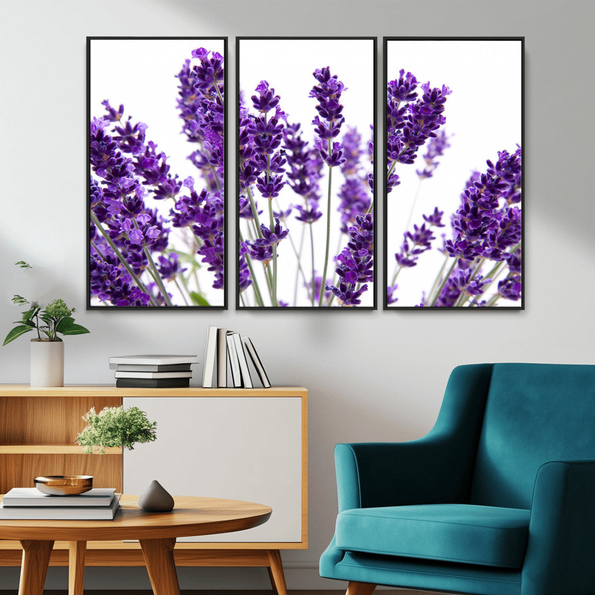 Lavender Flower Wall Art Canvas Print