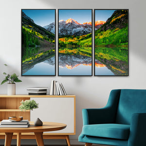 Majestic Snow-Capped Peaks Wall Art Canvas Print, Vibrant