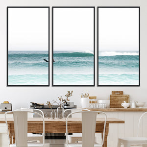 Surfing Wall Art Canvas Print – Framed Ocean Waves