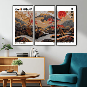 Modern Japanese Wall Art Canvas Print – Framed Abstract