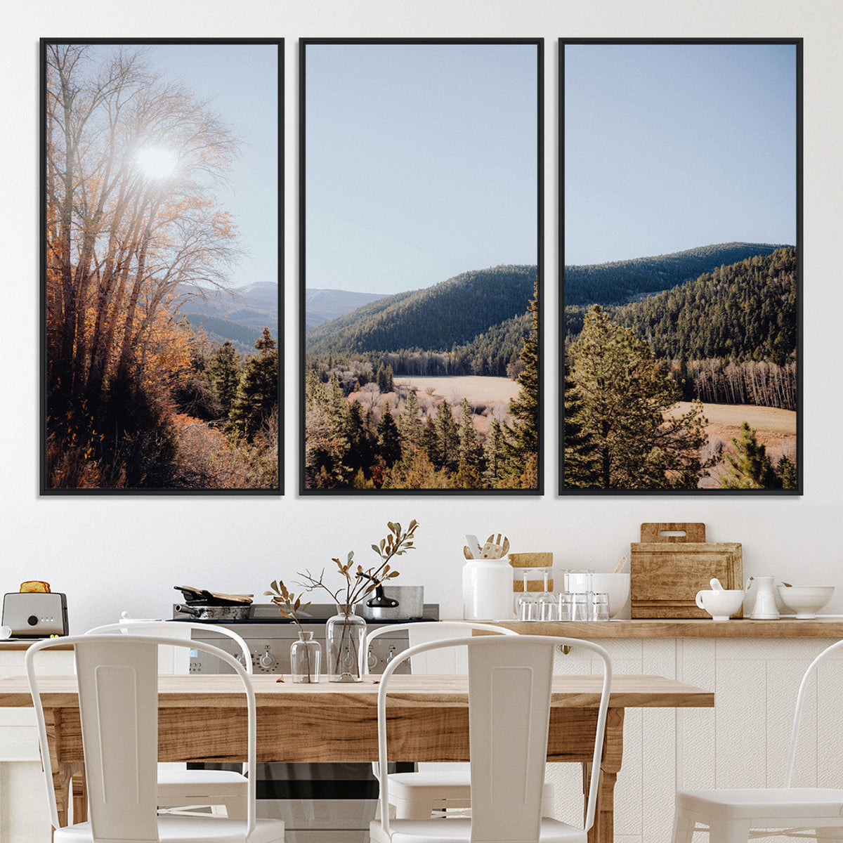 Rustic Landscape Wall Art Canvas Print – Serene Valley Scene