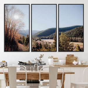 Rustic Landscape Wall Art Canvas Print – Serene Valley Scene