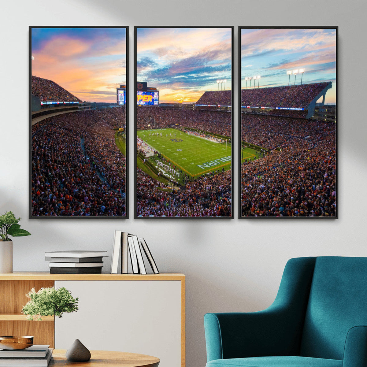 Jordan-Hare Stadium Wall Art Canvas Print, Football Stadium