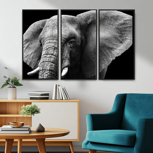 Big Elephant Close Up Wall Art Canvas Print