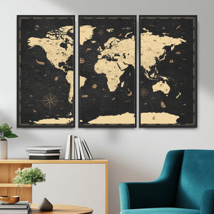 World Map Canvas Print – Detailed Map of the World Wall Art