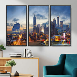 Atlanta Skyline Wall Art Canvas Print, Atlanta Downtown