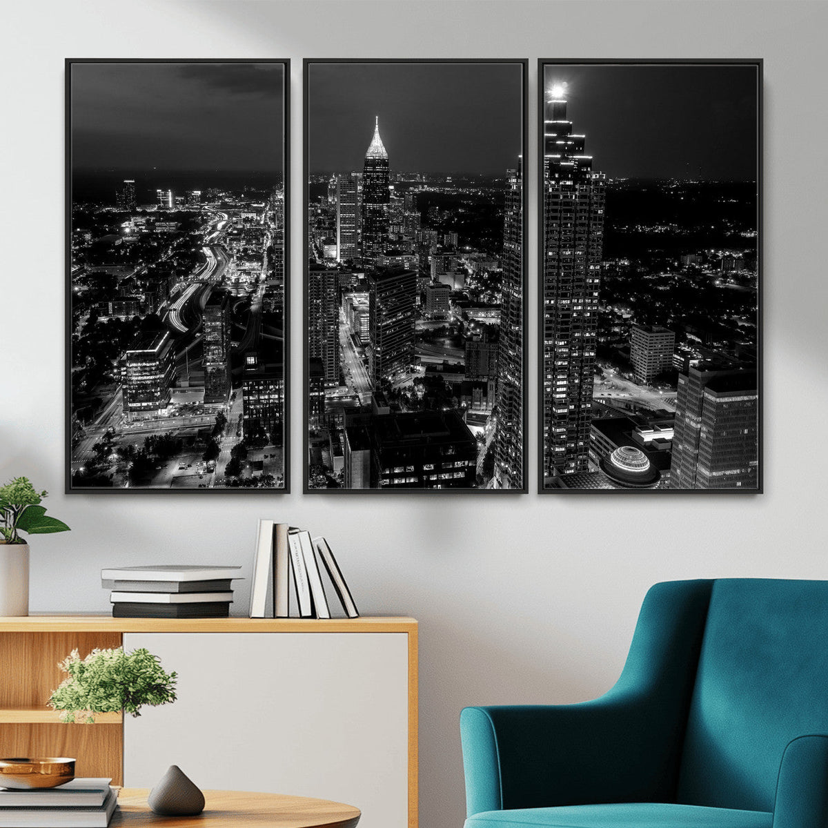 Atlanta Skyline Wall Art Canvas Print, Atlanta Downtown