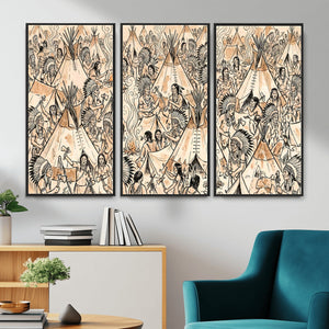 Native American Indian Wall Art Canvas Print - Abstract