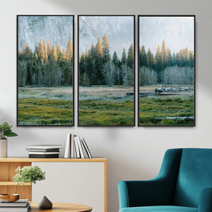 Forest Meadow Wall Art Canvas Print, Pine Tree Landscape