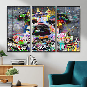 Graffiti Dog Wall Art Decor for Teen Bedroom - Abstract