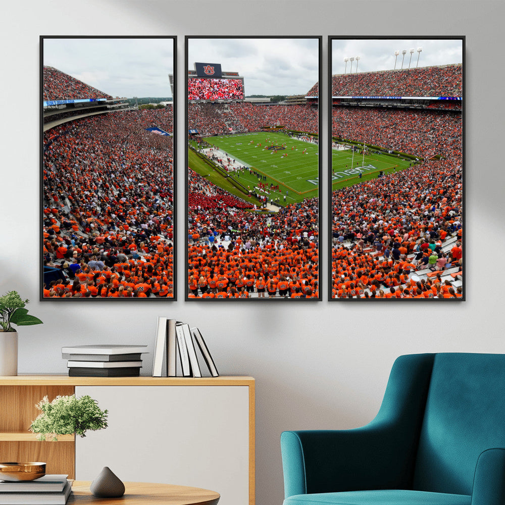 Auburn Stadium Wall Art Canvas Print, Jordan Hare Stadium