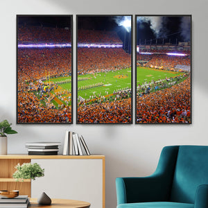 Clemson Football Stadium Wall Art Canvas Print, College