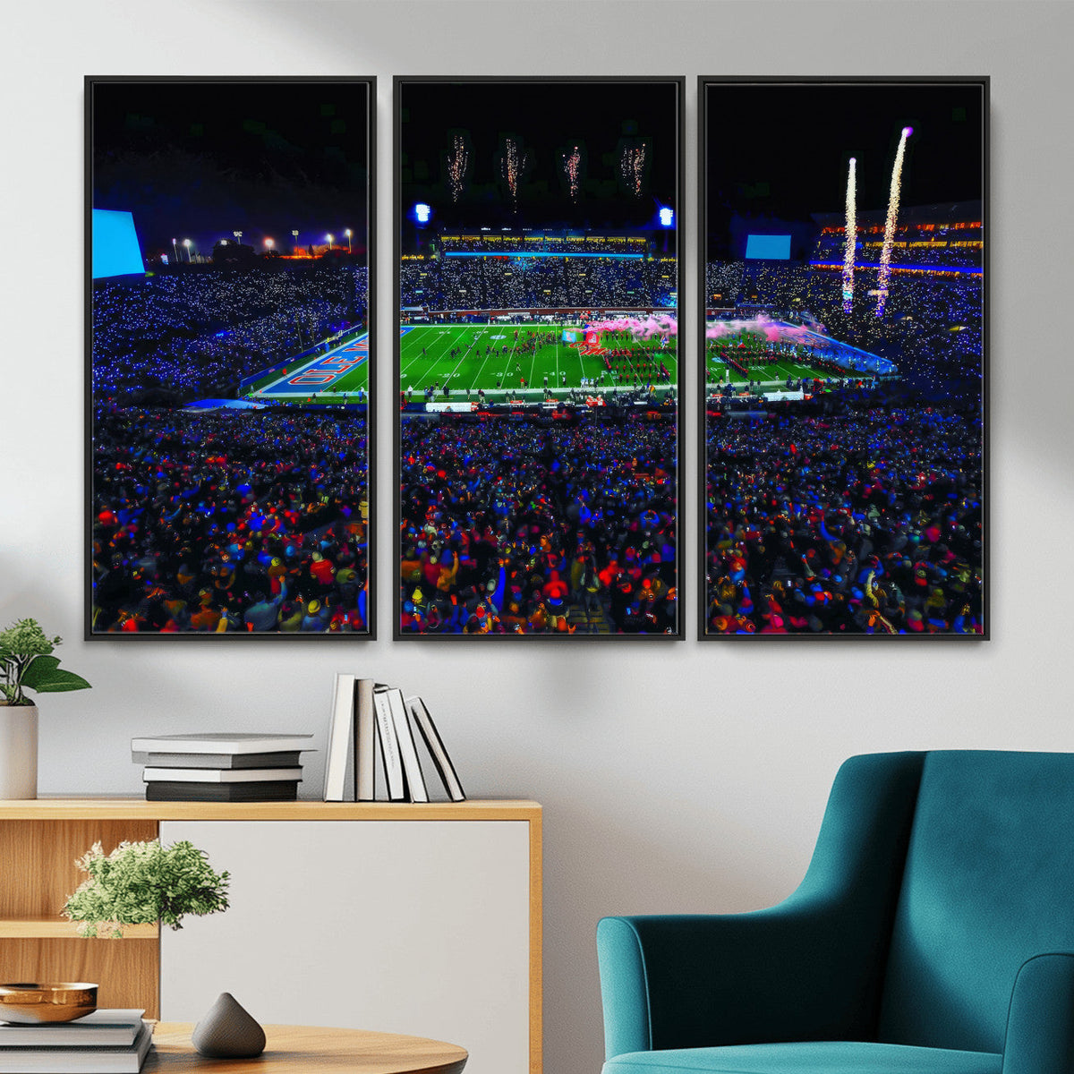 Ole Miss Rebels Vaught Hemingway Stadium Wall Art Canvas