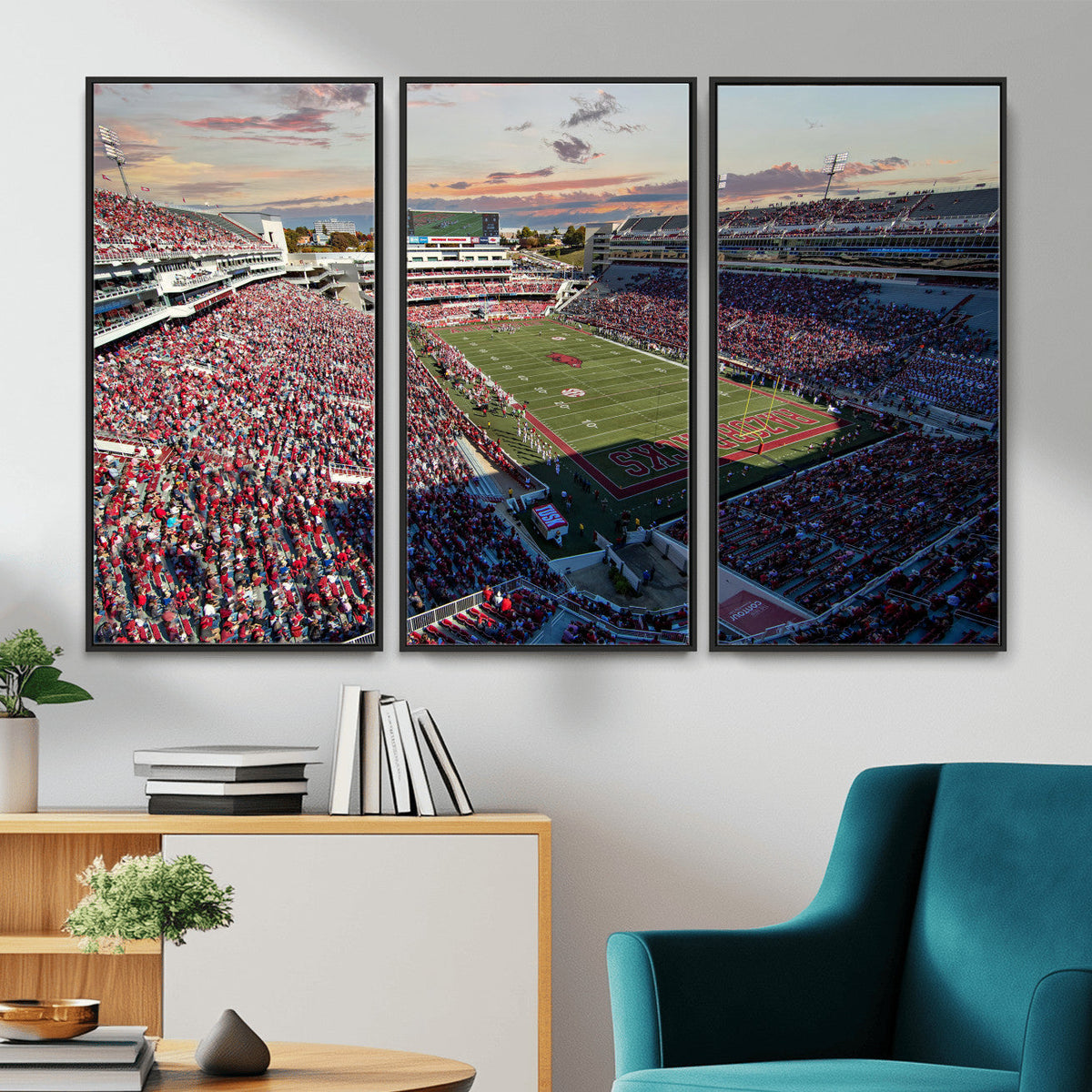 Donald W. Reynolds Razorback Stadium Wall Art Canvas Print –