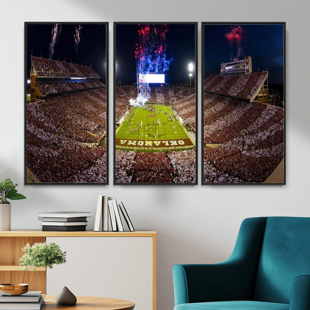 Oklahoma Memorial Stadium Wall Art Canvas Print – Oklahoma
